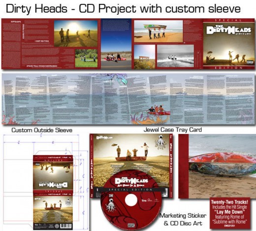 Dirty Heads CD packaging