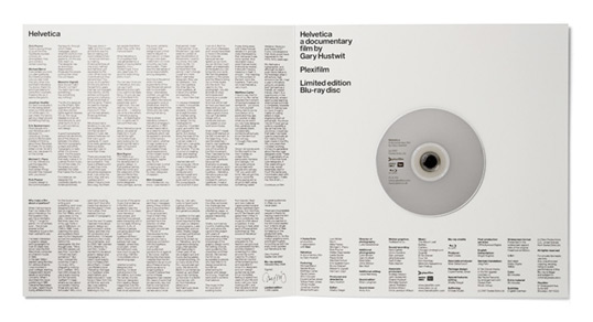 Bluray packaging, Bluray Packaging: Helvetica&#8217;s &#8220;Record&#8221; Sleeve Packaging
