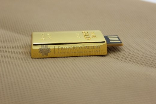 cardboard USB metal gold bar