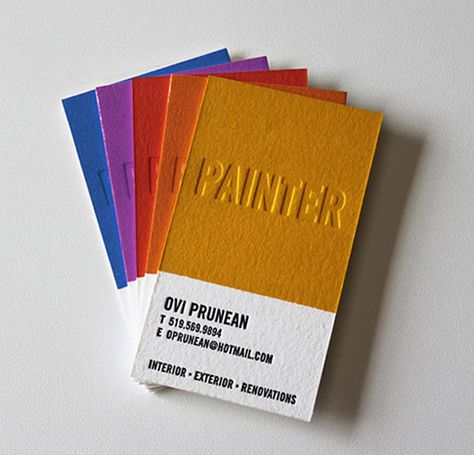 paint swatch business card