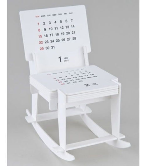 cardboard rocking chair creative calendar