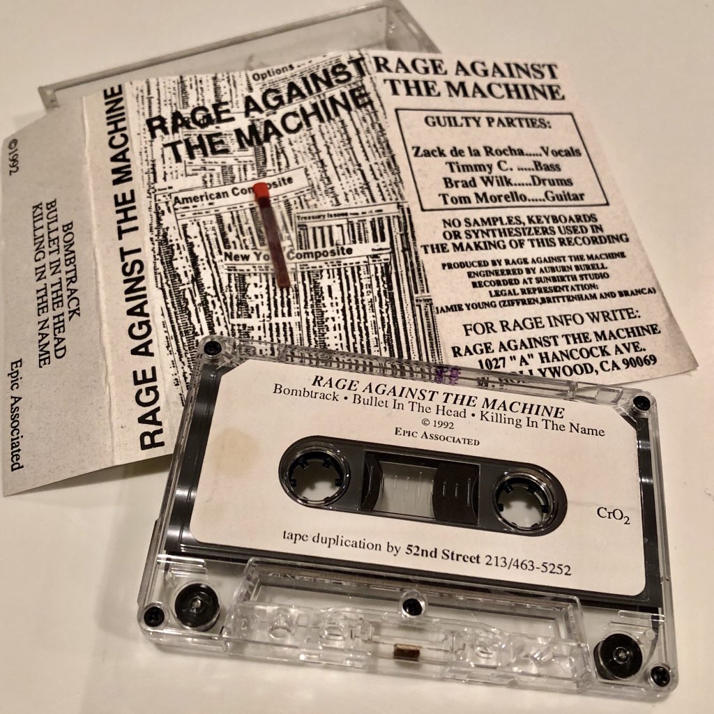 rage against the machine most expensive cassette tape
