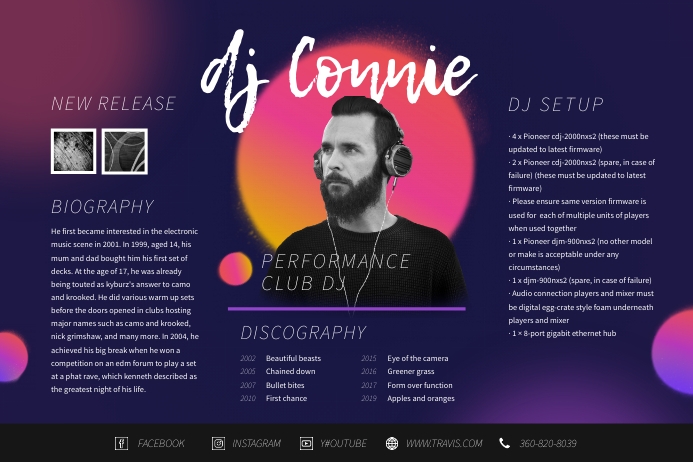 dj connie music press kit